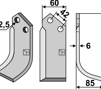 Blade 145x60mm, right