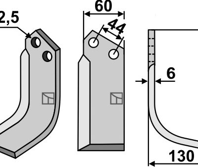 Blade 160x60mm, right