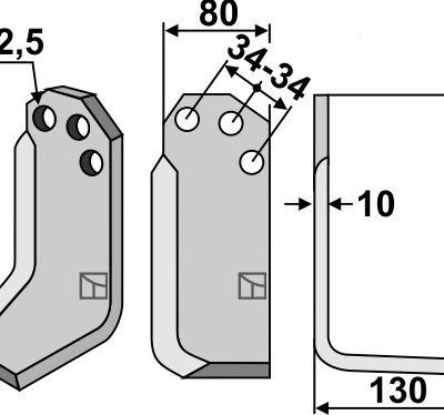 Blade 180x80mm, right