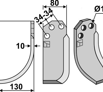 Blade 180x80mm, left