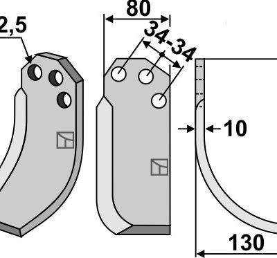 Blade 180x80mm, right
