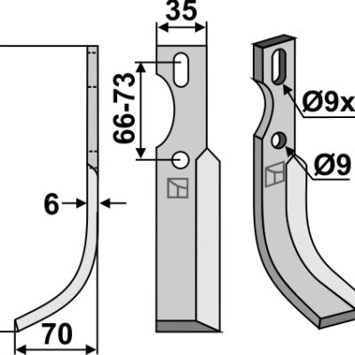 All-purpose Blade 200x35mm, left