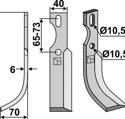 All-purpose Blade 220x40mm, left