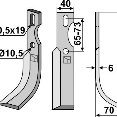All-purpose Blade 220x40mm, right