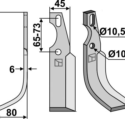 All-purpose Blade 220x45mm, left