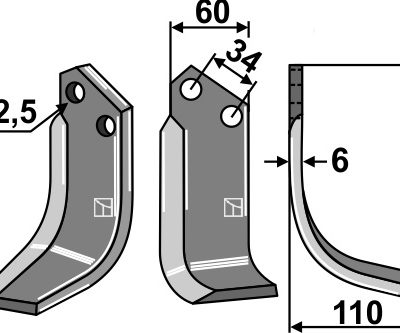 Blade 160x60mm, right