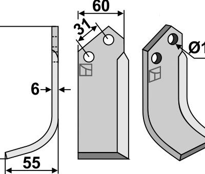 Blade 150x60mm, left