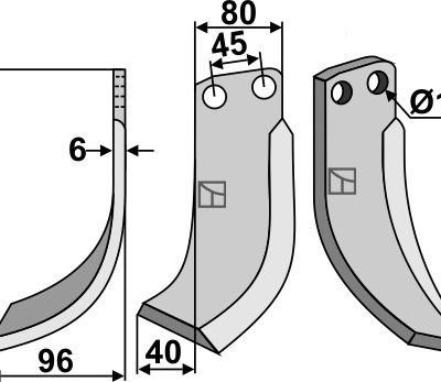 Blade 200x80mm, left