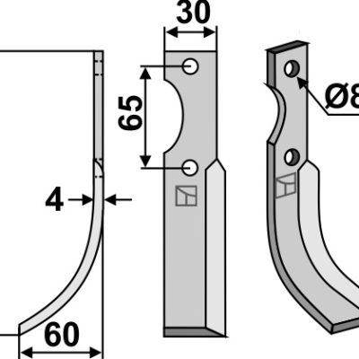 Blade 197x30mm, left
