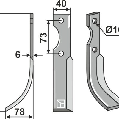 Blade 205x40mm, left