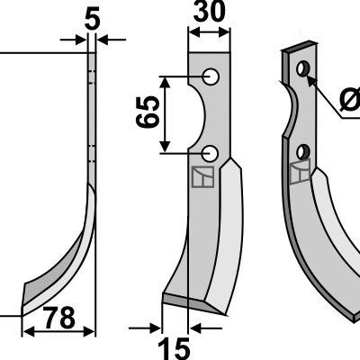 Blade 198x30mm, left
