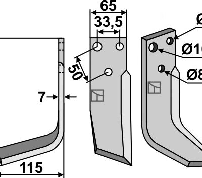 Blade 235x65mm, left