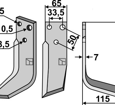 Blade 235x65mm, right
