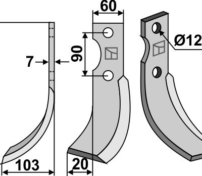 Blade 263x60mm, left