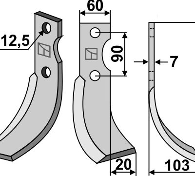 Blade 263x60mm, right