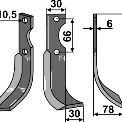 Blade 198x30mm, right