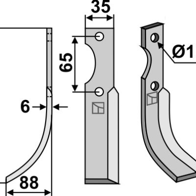 Blade 195x35mm, left