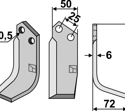 Blade 142x50mm, right