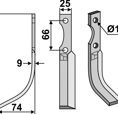 Blade 192x25mm, left