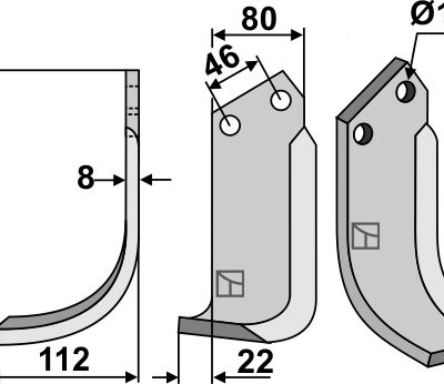 Blade 228x80mm, left
