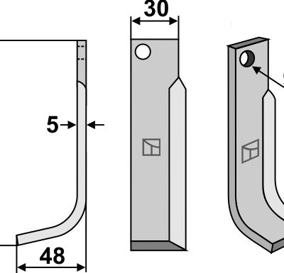 Blade 145x30mm, left