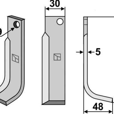 Blade 145x30mm, right