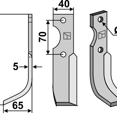 Blade 185x40mm, left