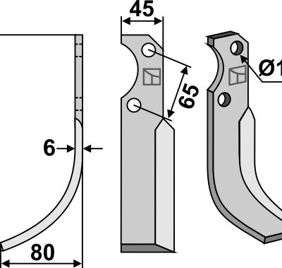 Blade 215x45mm, left