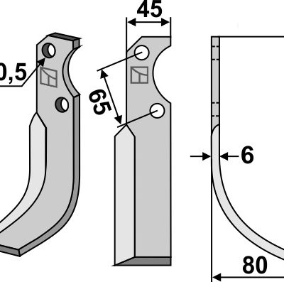 Blade 215x45mm, right