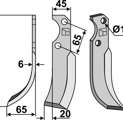 Blade 200x45mm, left