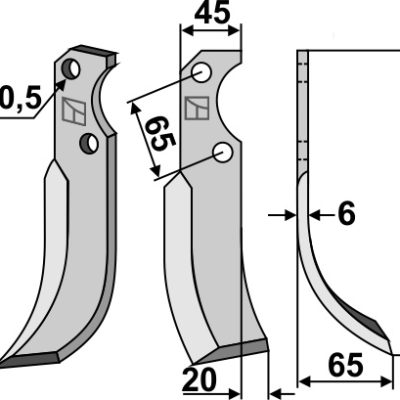 Blade 200x45mm, right