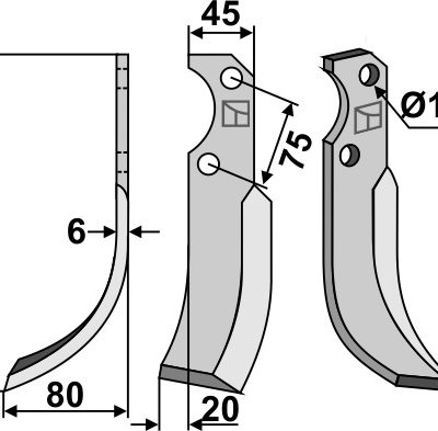 Blade 215x45mm, left