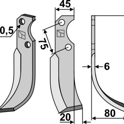 Blade 215x45mm, right