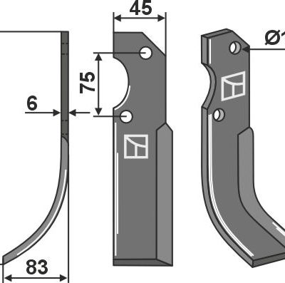 Blade 235x45mm, left