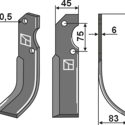 Blade 235x45mm, right