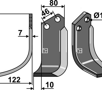 Blade 190x80mm, left