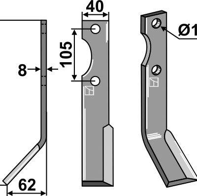 Blade 265x40mm, left