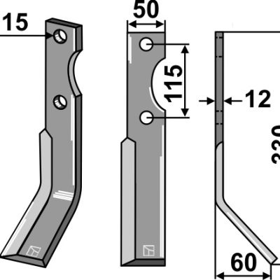 Blade 330x50mm, right