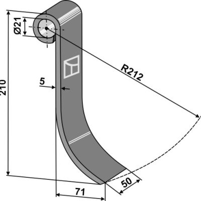 Flail 210x50mm