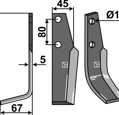 Blade 199x45mm, left