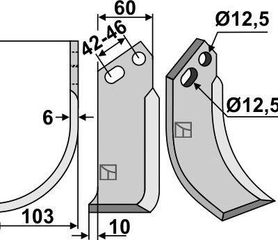 Blade 187x60mm, left