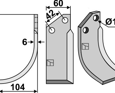 Blade 176x60mm, left