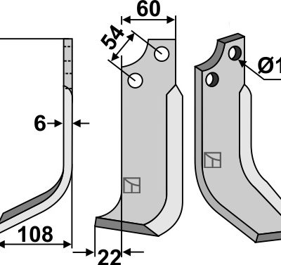 Blade 210x60mm, left