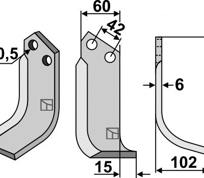 Blade 165x60mm, right