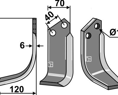 Blade 175x70mm, left