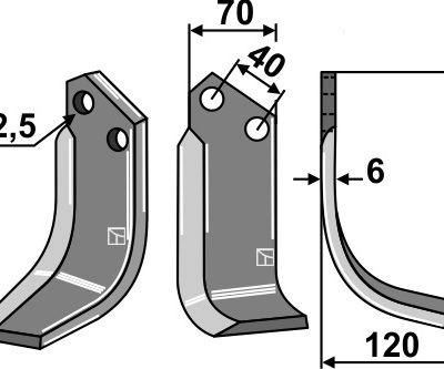 Blade 175x70mm, right