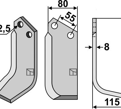 Blade 197x80mm, right