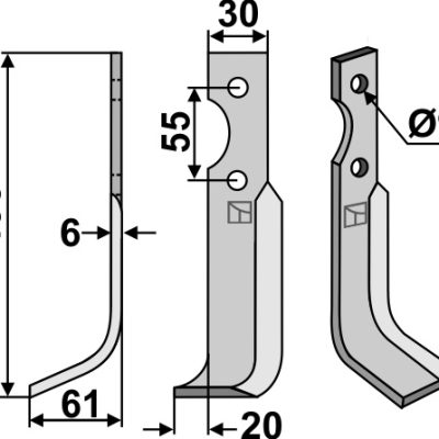 Blade 195x30mm, left