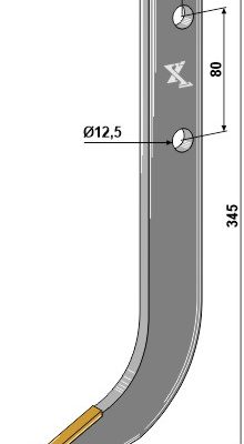 Row cutter hook - Hard metal
