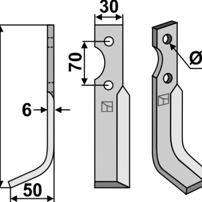 Blade 210x30mm, left
